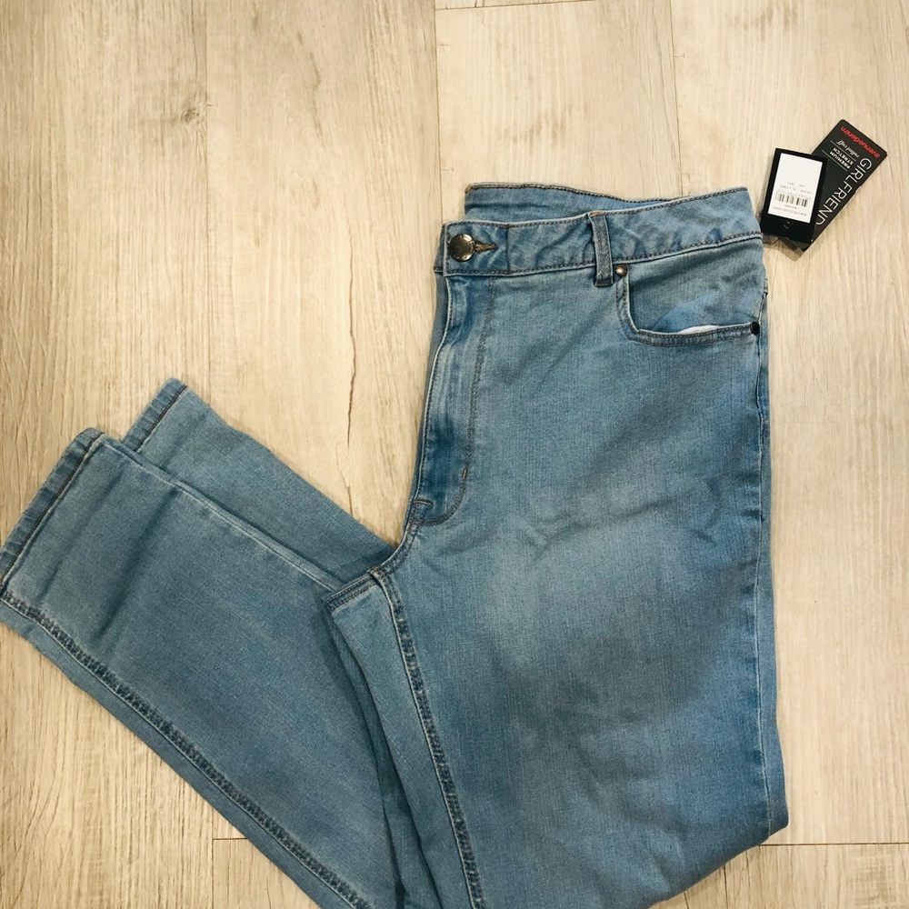 Avenue Women's Light Blue Straight Leg Jeans